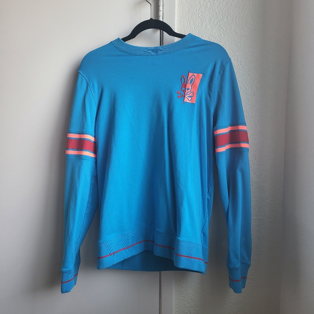 Psycho Bunny Blue Embroidered Sweatshirt